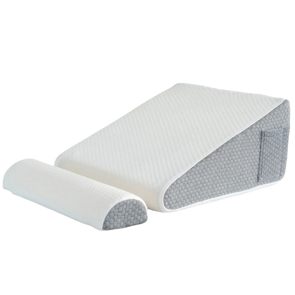 Rest Wedge Pregnancy Pillow-Huggleo-Light Gray-