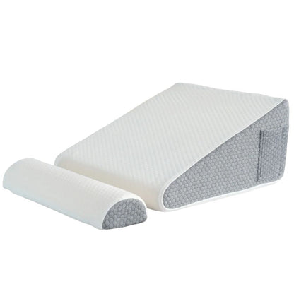 Rest Wedge Pregnancy Pillow-Huggleo-Light Gray-