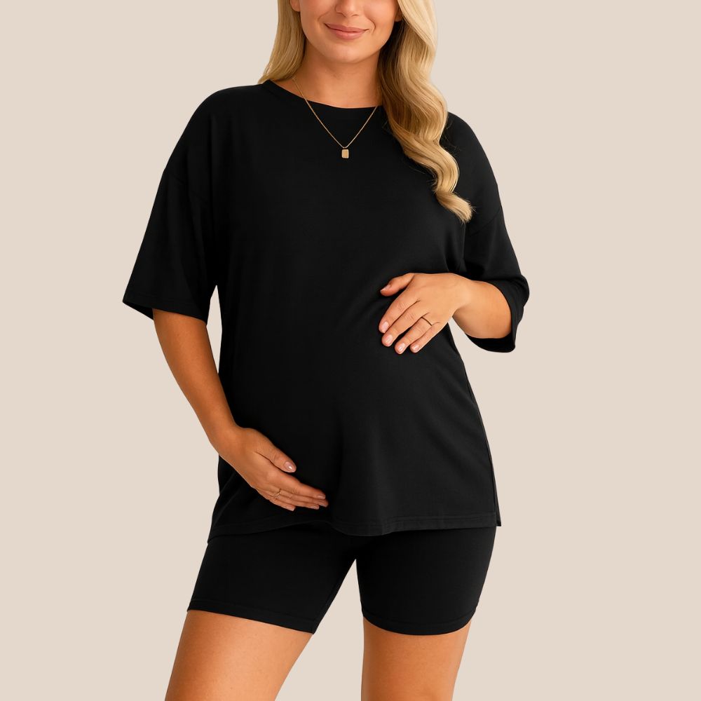 Sunday Lounge Set-Huggleo-Black-S