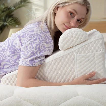 Rest Wedge Pregnancy Pillow-Huggleo-White-