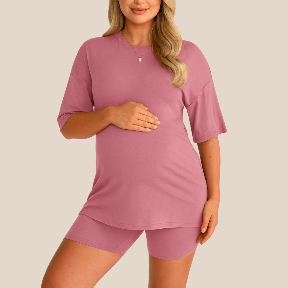 Sunday Lounge Set-Huggleo-Pink-S