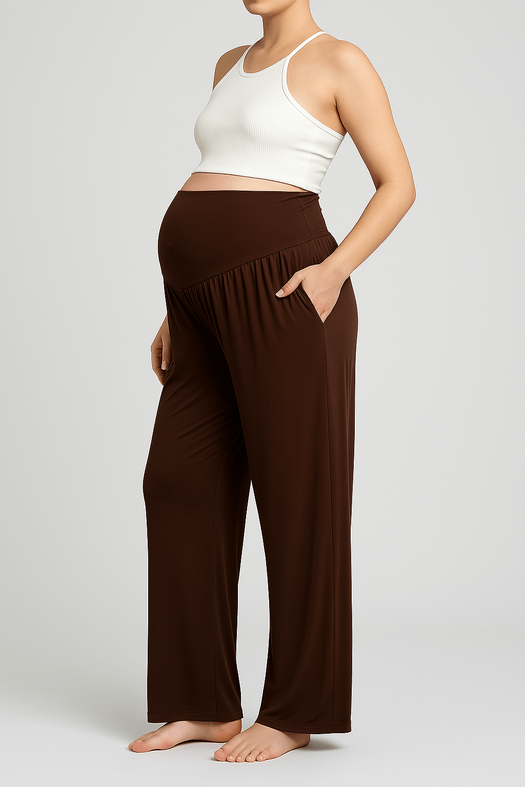 Sunday Palazzo Pants-Huggleo-Coffee-S