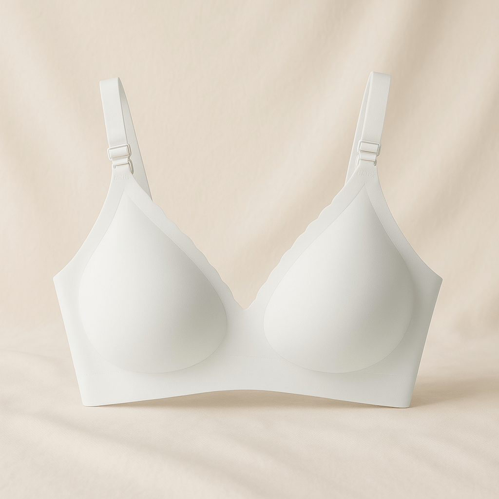 Velvet Nursing Bra-Huggleo-White-S