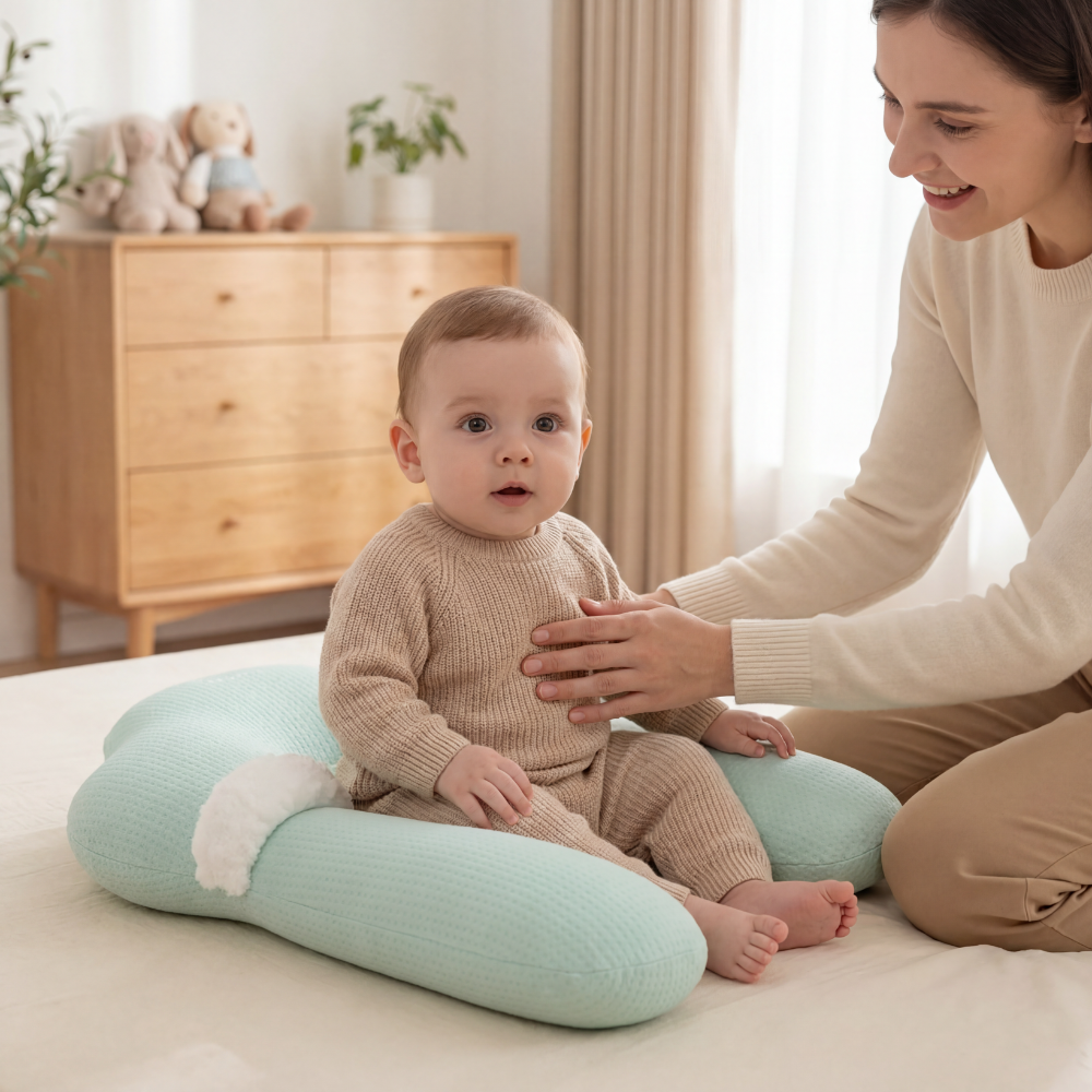 Cloud Baby Support Pillow-Huggleo-Green-26''x 16'' (65 x 40 cm)