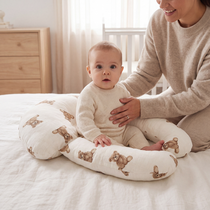 Cloud Baby Support Pillow-Huggleo-Teddy Bear-22''x 16'' (55 x 40 cm)