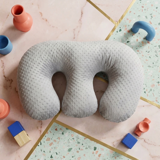 Cradle Twin Nursing Pillow-Huggleo-Gray-