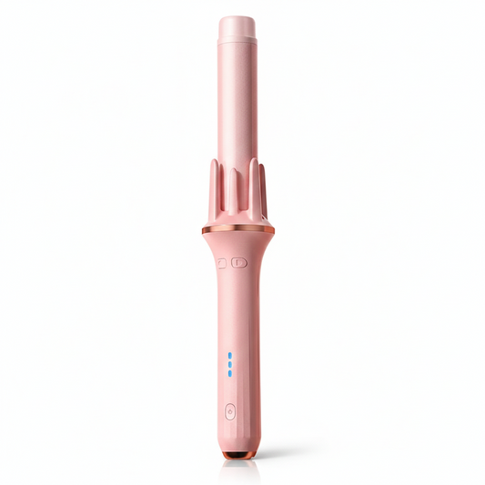 Auto Rotating Curling Wand-Huggleo-Pink-