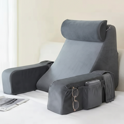 Haven Bed Rest Pillow-Huggleo-Grey-