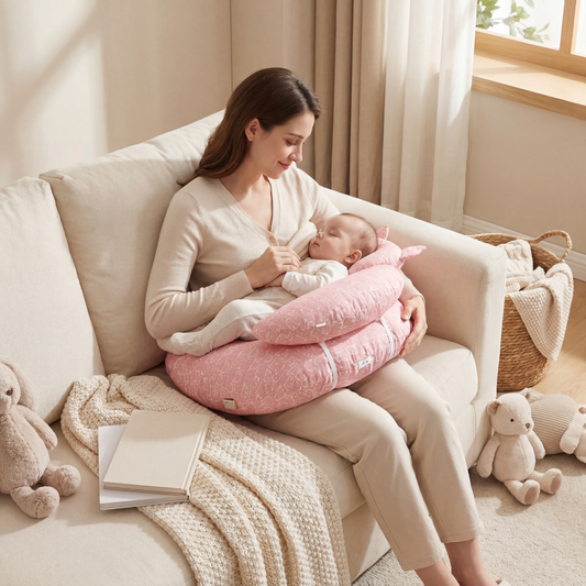 Nest Cotton Nursing Pillow-Huggleo-