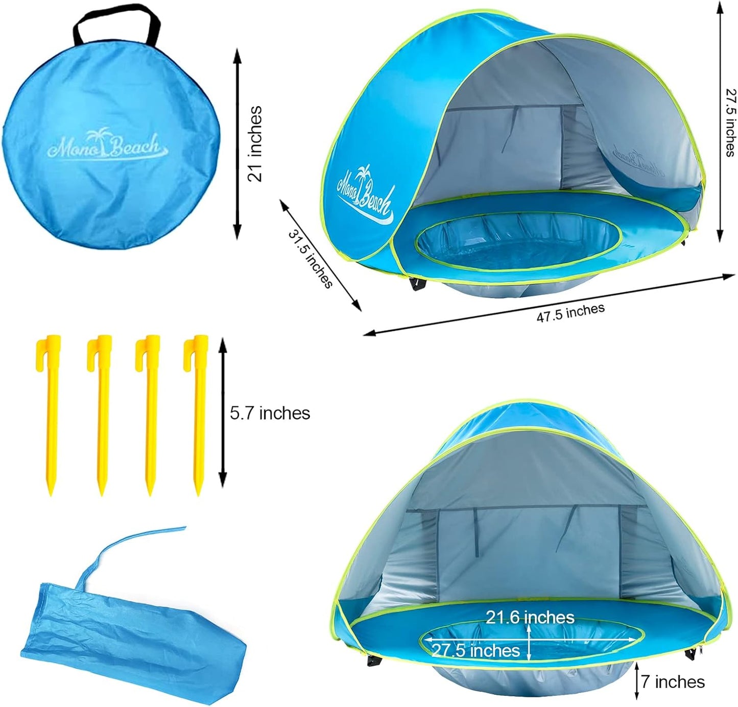Sunny Beach Splash Tent