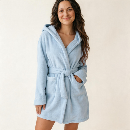 Cozy Nursing Robe-Huggleo-Sky Blue-S