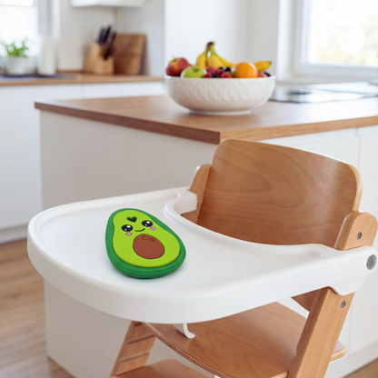 Avocado Silicone Teether – Soft Teething Toy for Infants – One Piece Molded Design