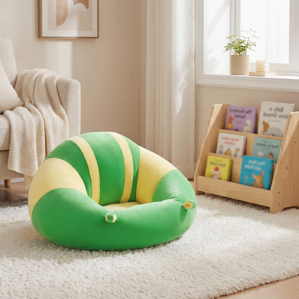Baby Floor Support Seat – Soft Plush Sitting Chair – Supervised Indoor Use