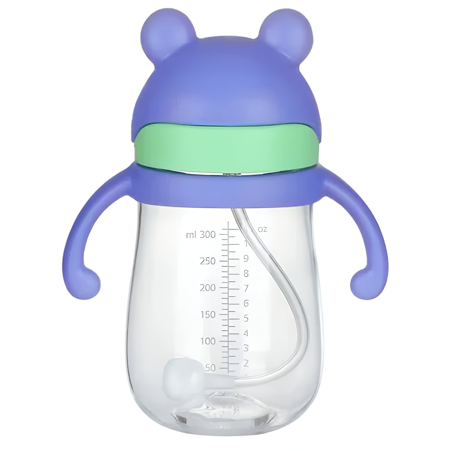 Cartoon Style Outdoor Child Drinking Straw Bottle