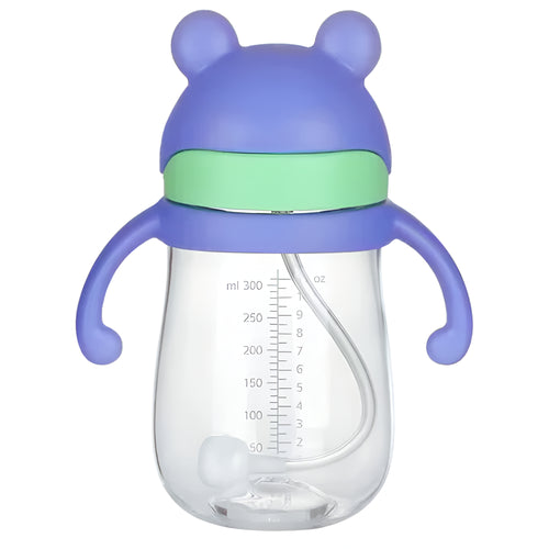 Cartoon Style Outdoor Child Drinking Straw Bottle
