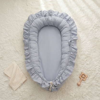 Snug baby nest lounger, blue, product photo
