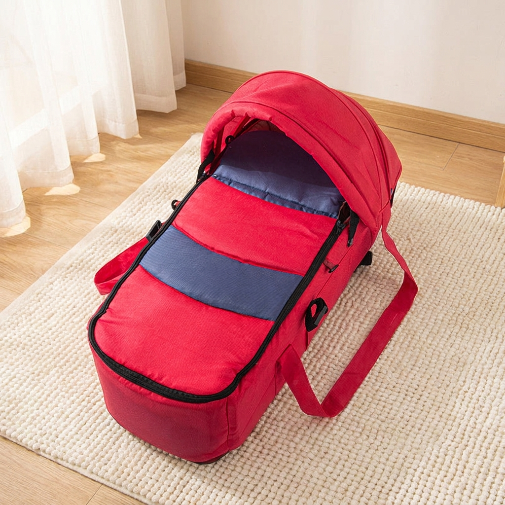 Cocoon Foldable Baby Lounger – three-quarter angle