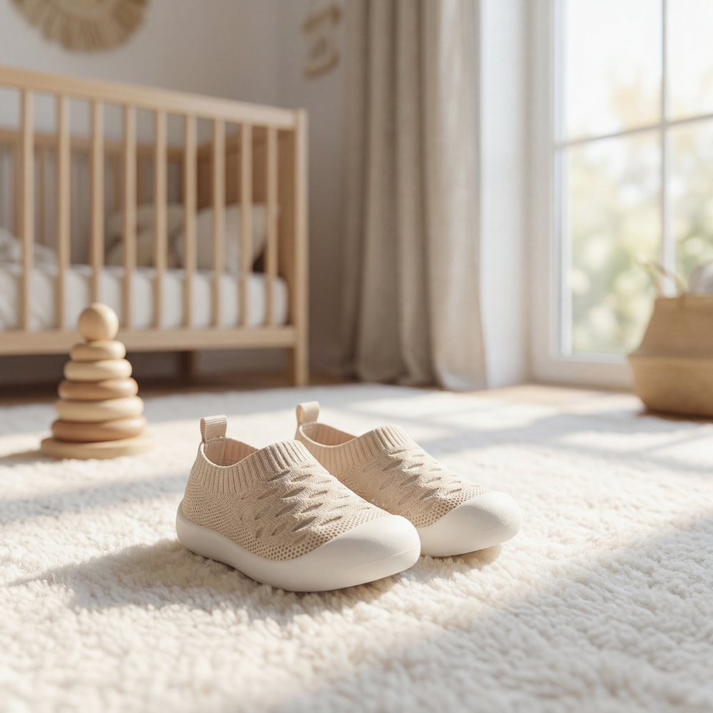 Toddler Knit Slip-On Shoes – Breathable Cotton Blend Everyday Sneakers