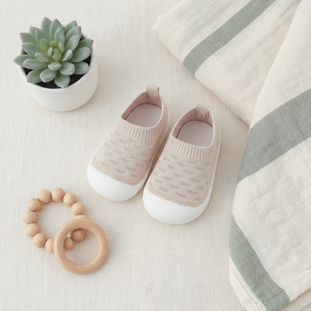 Toddler Knit Slip-On Shoes – Breathable Cotton Blend Everyday Sneakers