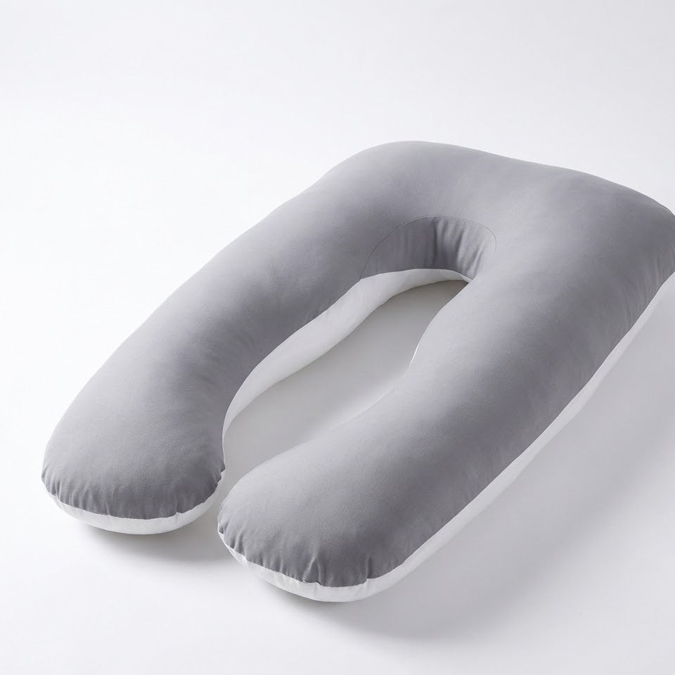 The Original U-Shaped Pregnancy Pillow-Huggleo-Gray White-75x140cm