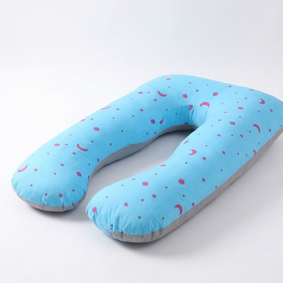 The Original U-Shaped Pregnancy Pillow-Huggleo-Moon Blue-75x140cm