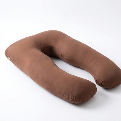 The Original U-Shaped Pregnancy Pillow-Huggleo-Coffee-75x140cm