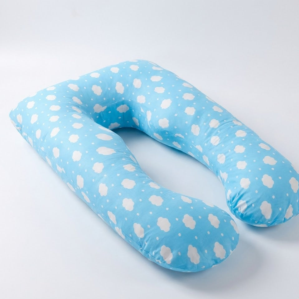 The Original U-Shaped Pregnancy Pillow-Huggleo-Cloud Blue-75x140cm